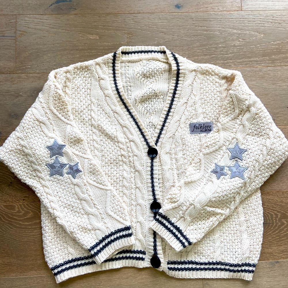 “cardigan” from the official Taylor Swift store